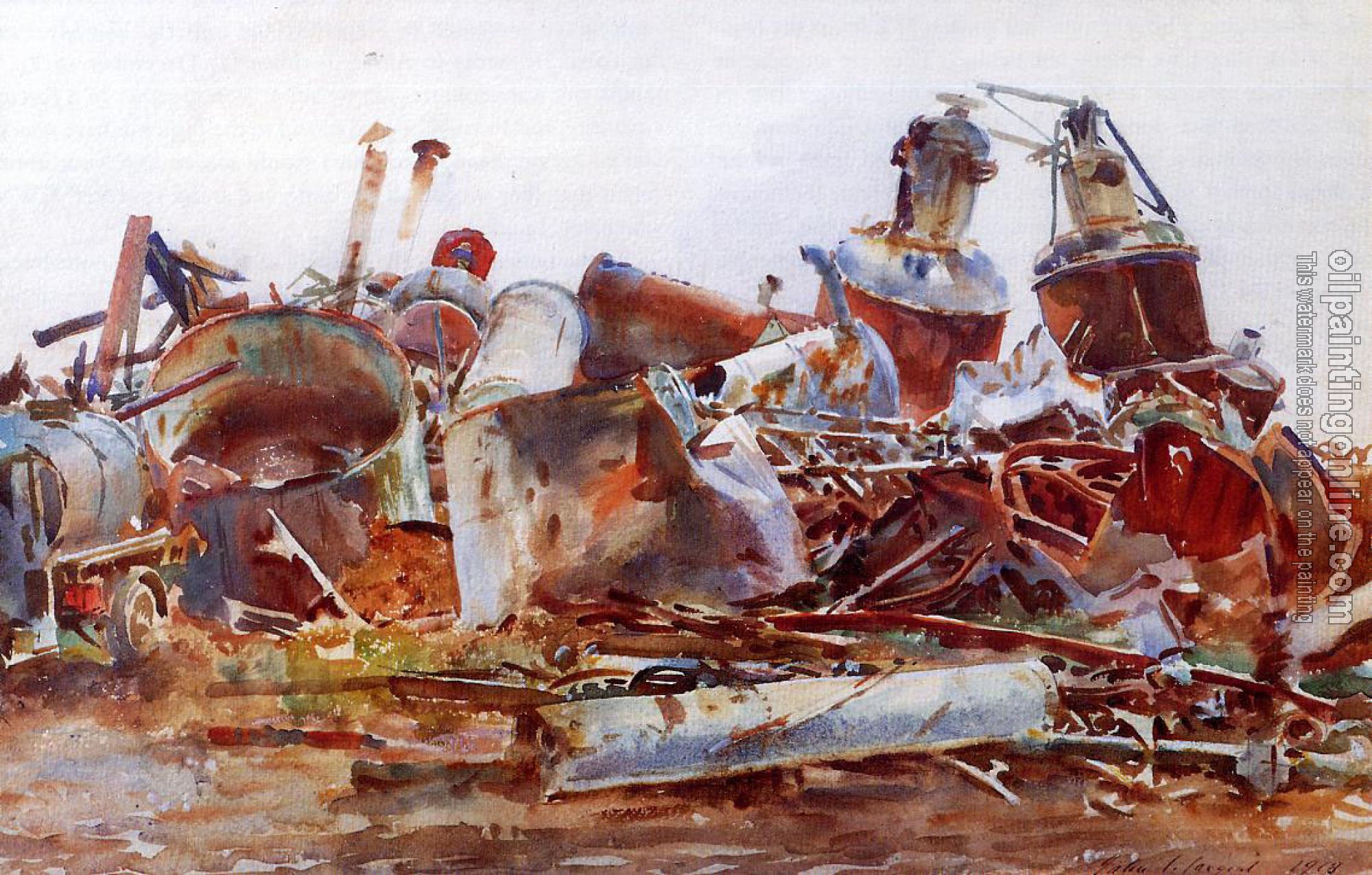 Sargent, John Singer - A Wrecked Sugar Refinery